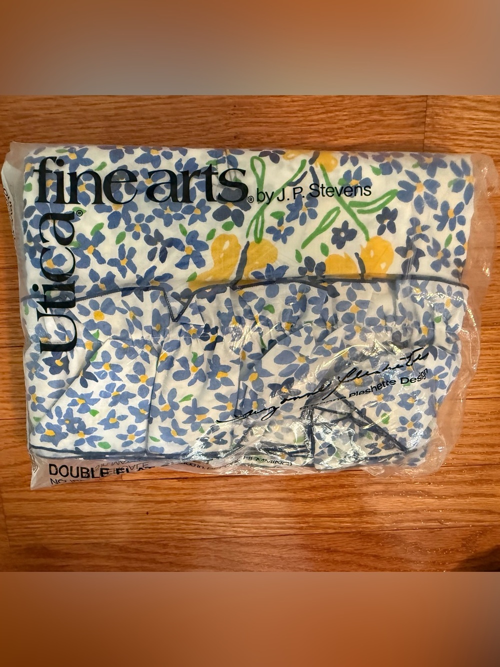 Vintage Utica Fine Arts Missy Double Flat Sheet NOS 1970s Floral New